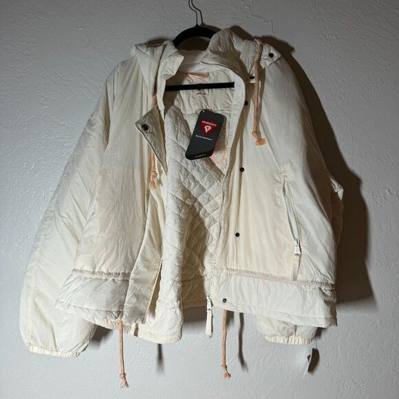 FREE POEPLE‎ Movement Round And Round Brushed Sail Ivory Puffer Jacket XL - Picture 4 of 10